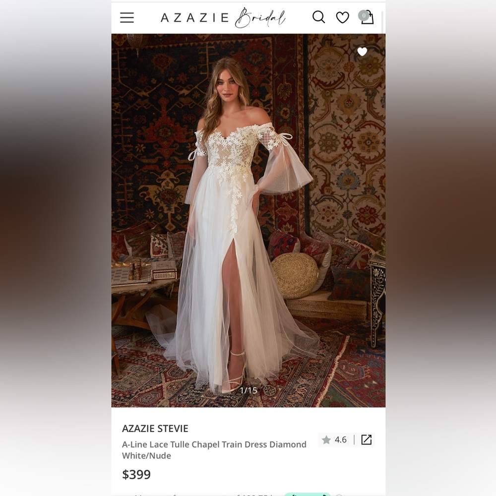 Azazie wedding dress size 2!